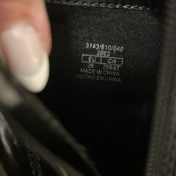 Zara Platform High Stacked Heel Lace-Up Booties Black "Patent" size 39 - Picture 8 of 10